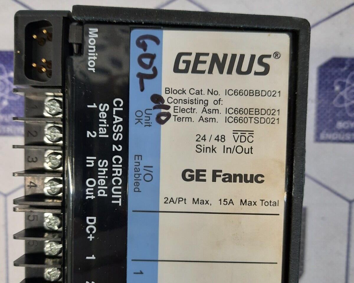 GE FANUC IC660BBD021X / IC660BBD021T GENIUS 16PT SINK 24/48VDCBLOCK
