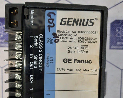 GE FANUC IC660BBD021X / IC660BBD021T GENIUS 16PT SINK 24/48VDCBLOCK