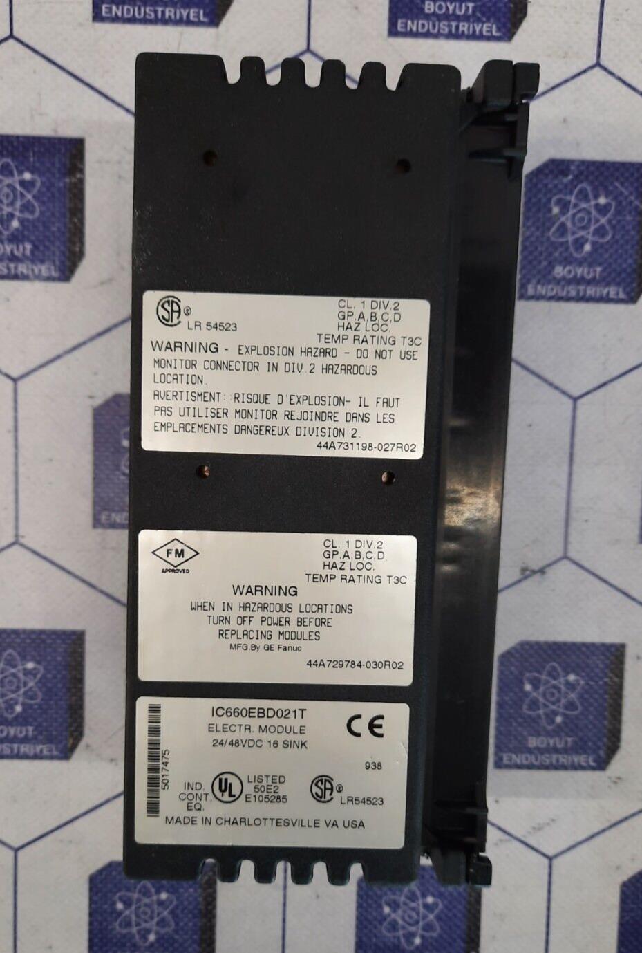 GE FANUC IC660BBD021X / IC660BBD021T GENIUS 16PT SINK 24/48VDCBLOCK