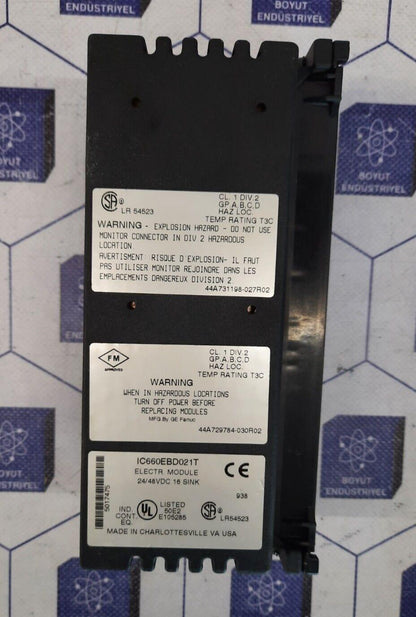 GE FANUC IC660BBD021X / IC660BBD021T GENIUS 16PT SINK 24/48VDCBLOCK