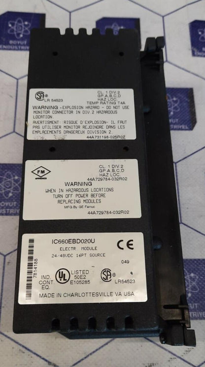 GE FANUC IC660BBD020U GENIUS 16PT SOURCE BLOCK