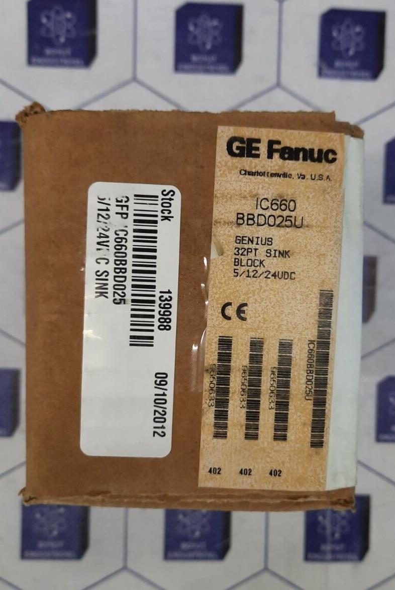 GE FANUC IC660BBD025U GENIUS 32PT SINK BLOCK