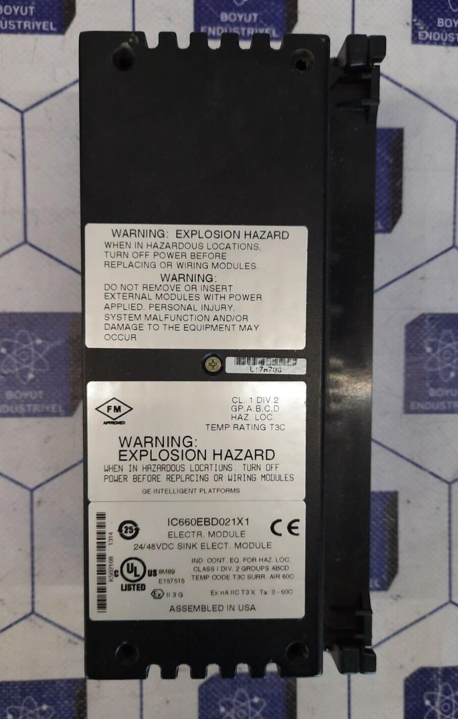 GE FANUC IC660BBD021X1 GENIUS 16PT SINK 24/48VDCBLOCK