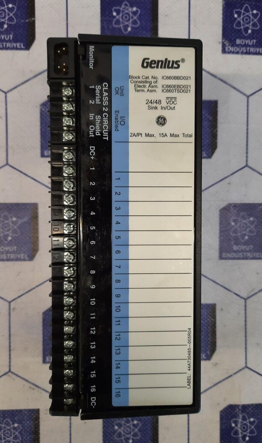 GE FANUC IC660BBD021X1 GENIUS 16PT SINK 24/48VDCBLOCK