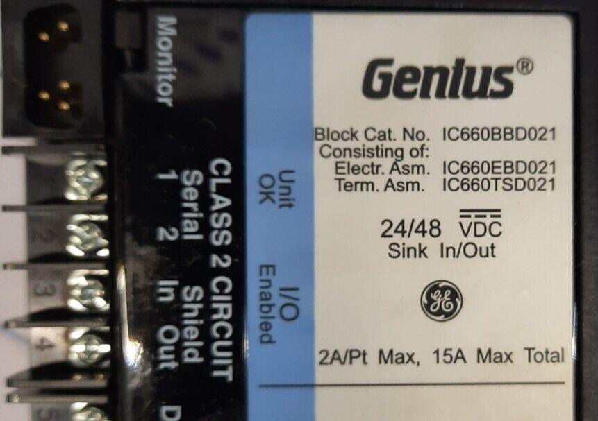 GE FANUC IC660BBD021X1 GENIUS 16PT SINK 24/48VDCBLOCK