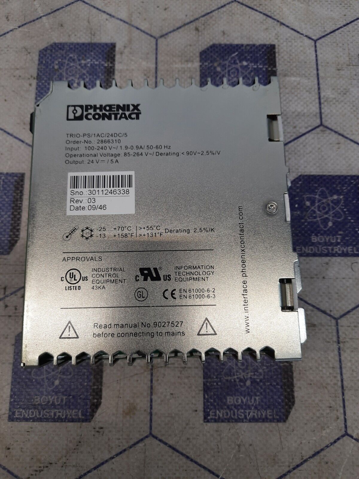 PHOENIX CONTACT TRIO-PS/1AC/24DC/5 - 2866310 POWER SUPPLY MODULE