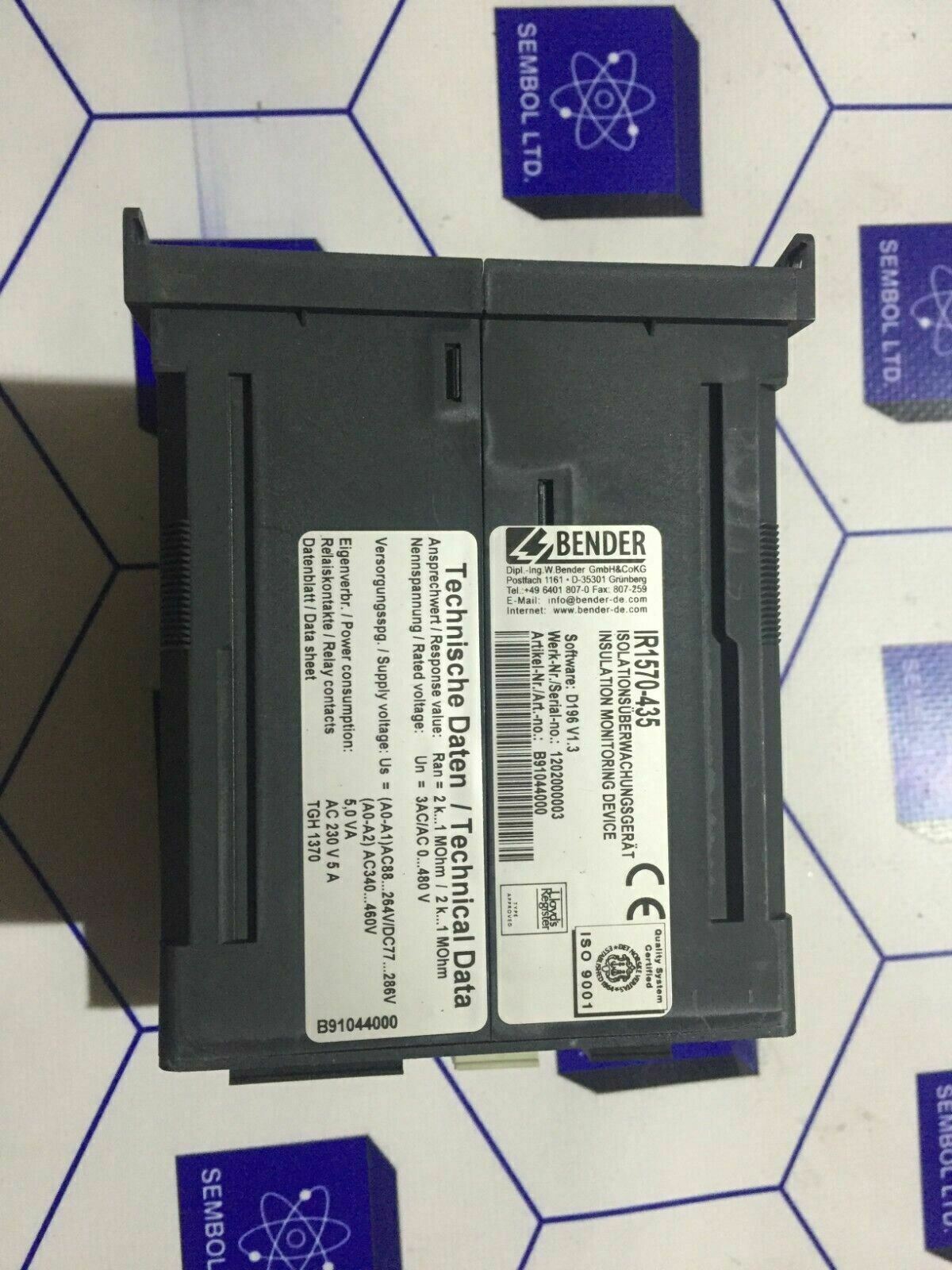 BENDER B91044000 IR1570-435 A-Isometer Insulations Monitoring Device