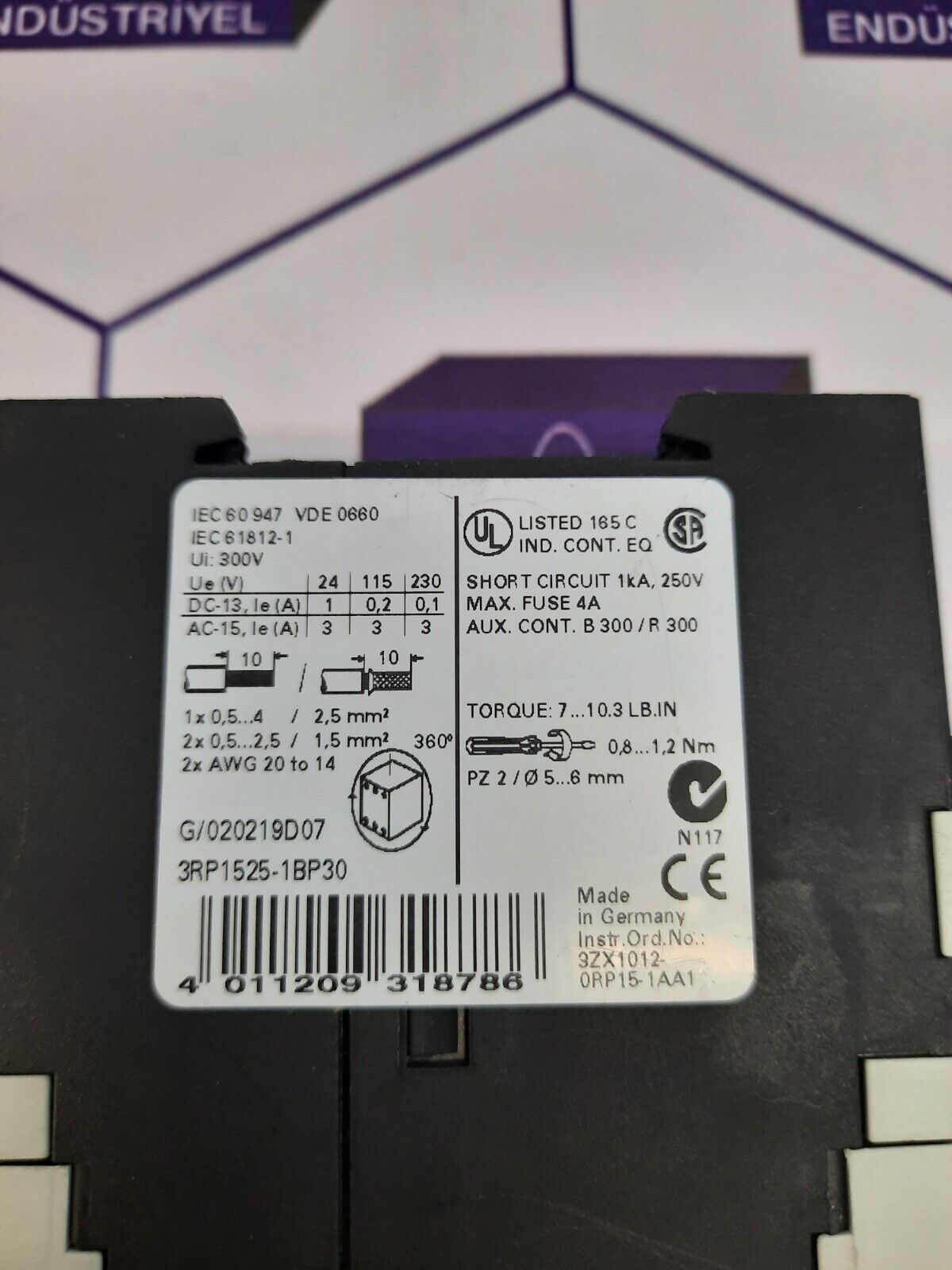 Siemens Sirius 3RP1525-1BP30 Time Delay Relay
