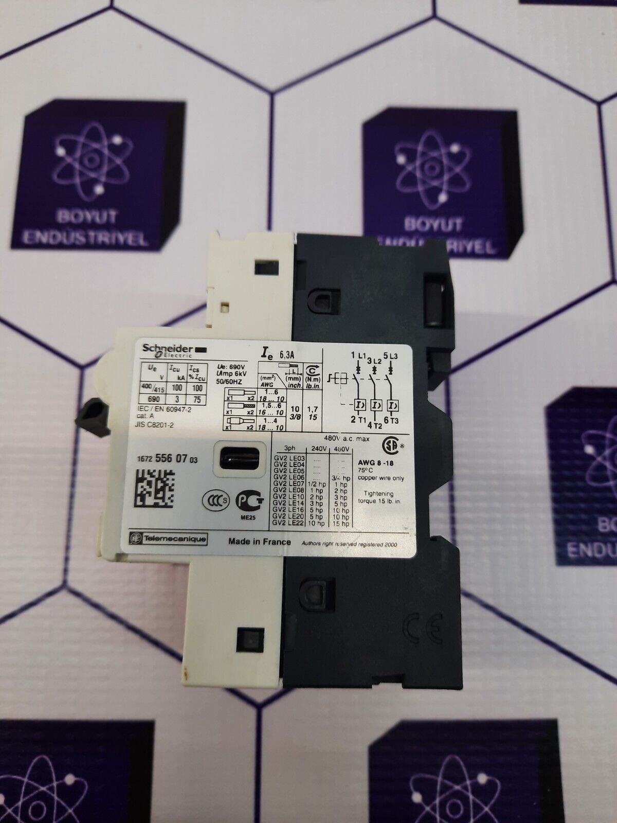 Schneider Electric GV2-LE10 6.3A Circuit Breaker