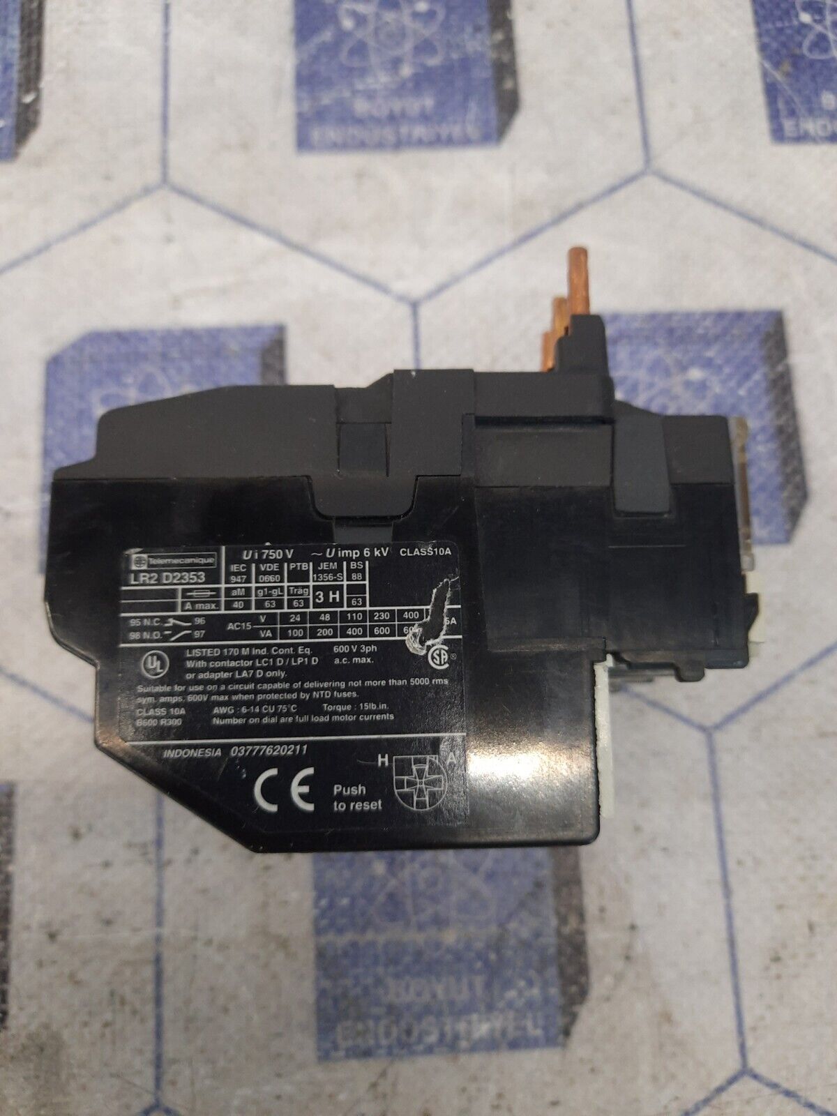 TELEMECANIQUE LR2 D2353 THERMAL OVERLOAD RELAY