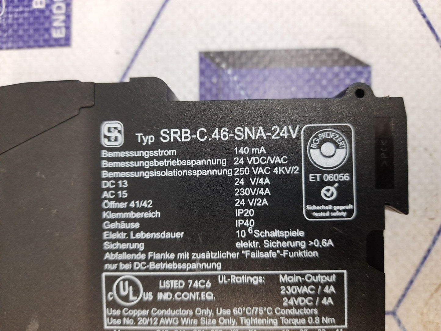 SCHMERSAL SRB-C.46-SNA-24V Safety Relay