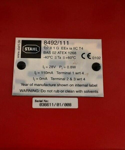 STAHL 8492/111 Intrinsically Safe Sounder