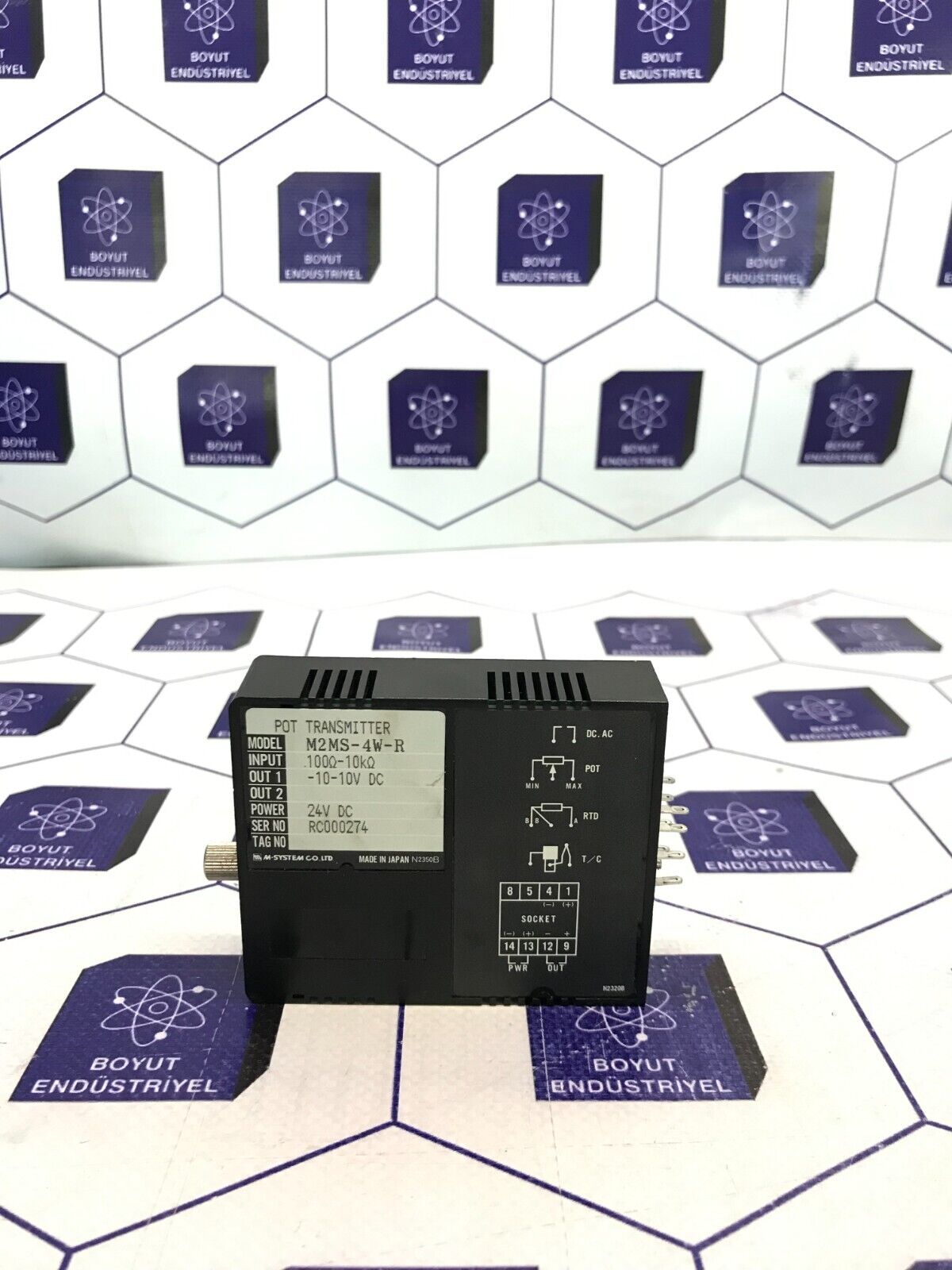M-Systems M2MS-4W-R/K POTENTIOMETER TRANSMITTER IN: 100 – 10kΩ OUT: 10-10vdc 24v