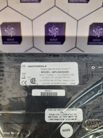 Motorola WPLN4080BR CHARGER BATTERY MAINTENANCE