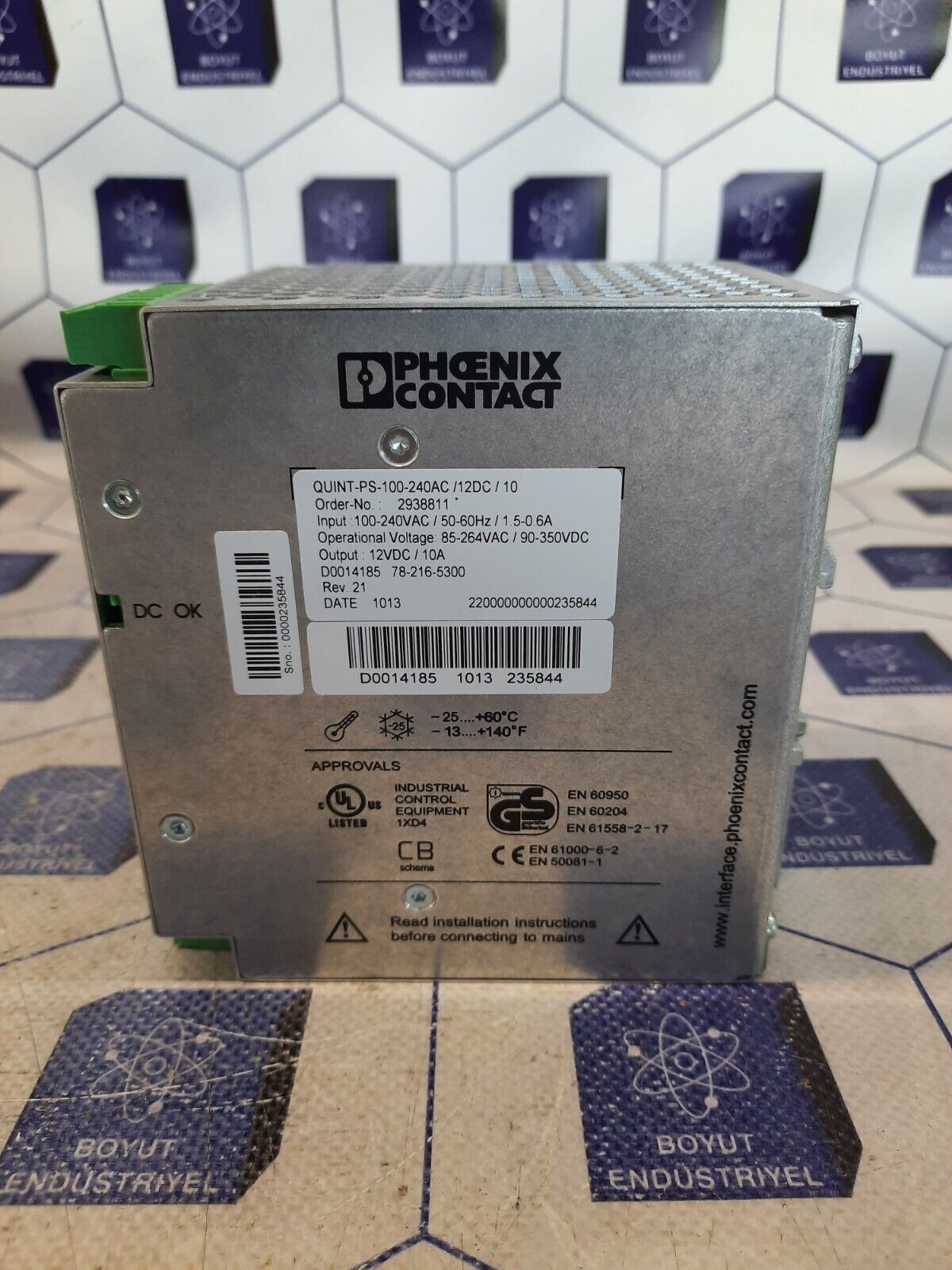 Phoenix Contact 2938811 QUINT-PS-100-240AC/12DC/10 Power Supply