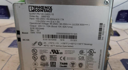 PHOENIX CONTACT QUINT-PS-100-240AC/24DC/10 - 2866763 POWER SUPPLY