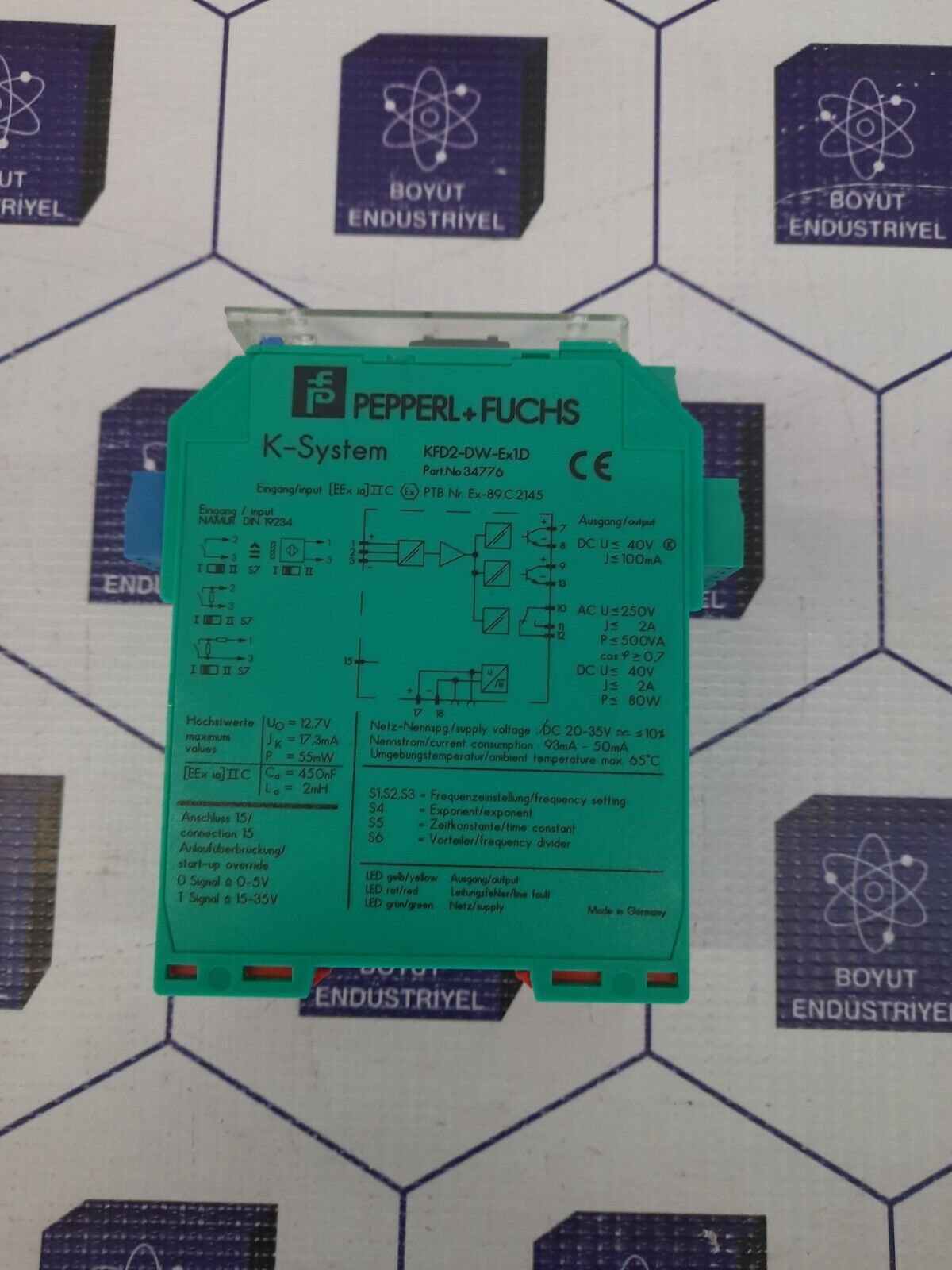 PEPPERL +FUCHS K-SYSTEM KFD2-DW-EX1D PART NO:34776