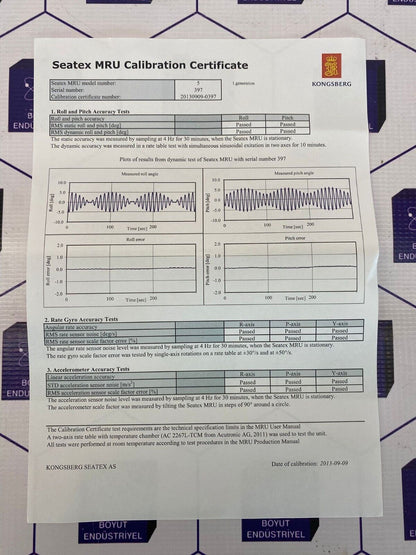 KONGSBERG MRU 5 MRU-M-SC1 MOTION REFERENCE UNIT