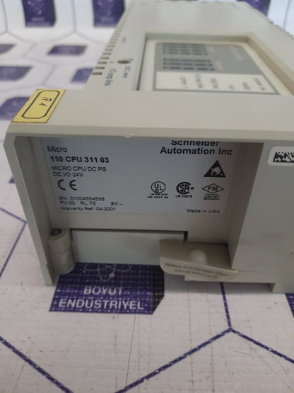 SCHNEIDER AUTOMATION 110 CPU 311 03 Mıcro CPU Dc Ps Dc I/O 24V