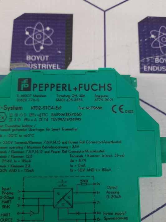 PEPPERL +FUCHS K-SYSTEM KFD2-STC4-Ex1 PART NO 112666