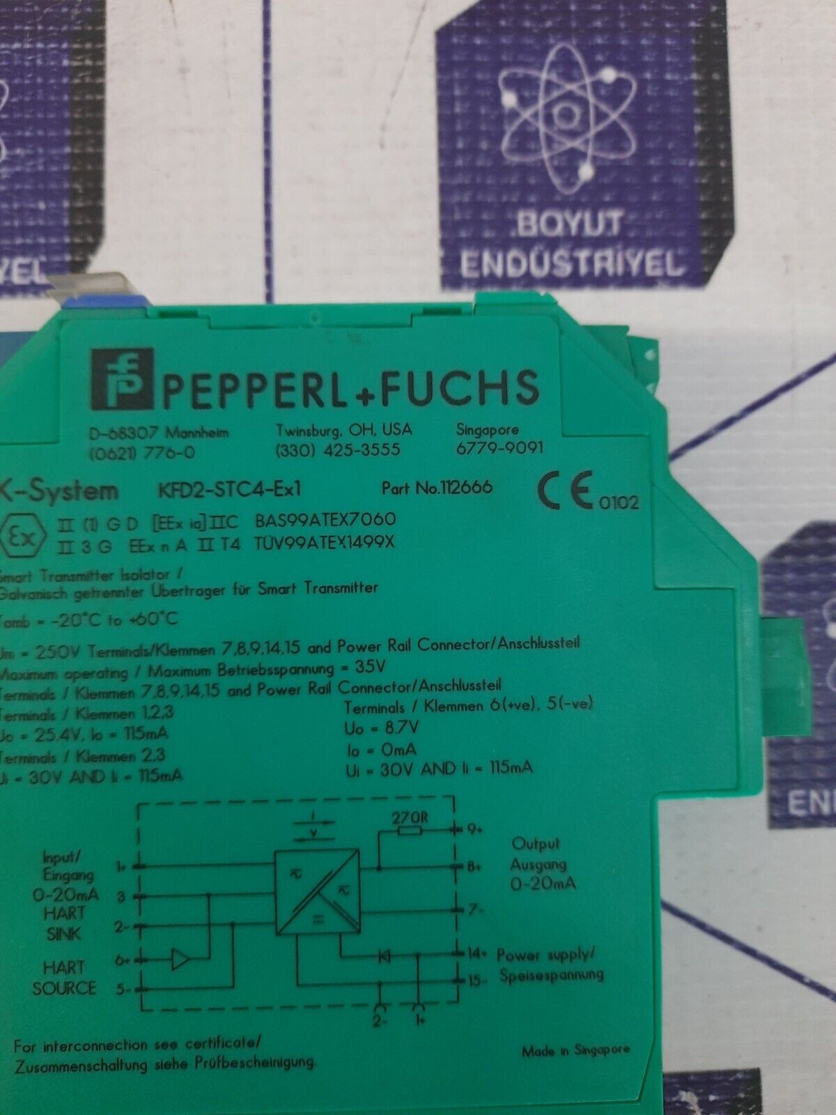 PEPPERL +FUCHS K-SYSTEM KFD2-STC4-Ex1 PART NO 112666
