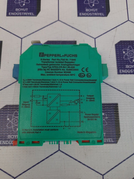 PEPPERL +FUCHS K-SERIES KFD2-CR-Ex1.30-200 PART NO 71840