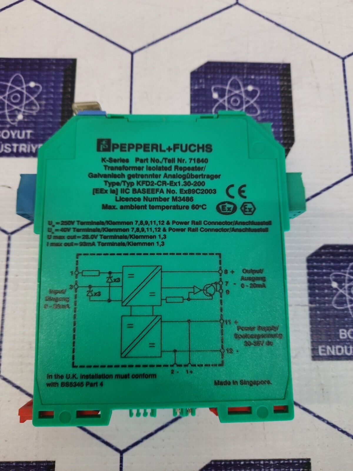 PEPPERL +FUCHS K-SERIES KFD2-CR-Ex1.30-200 PART NO 71840