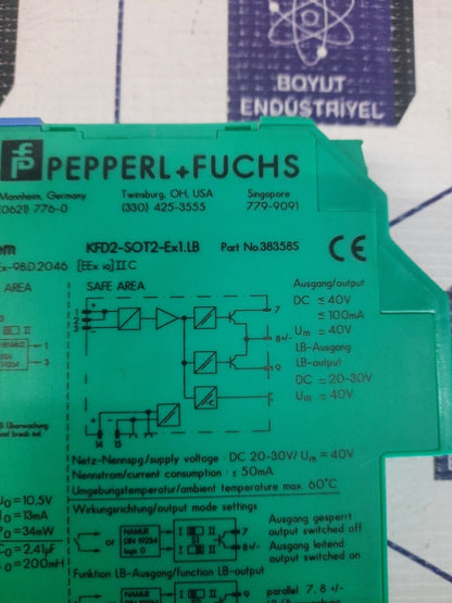 Pepperl+Fuchs K-System KFD2-SOT2-Ex1.LB PART NO 38358S
