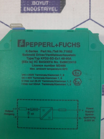 PEPPERL+FUCHS K-System KFD2-SD-Ex1.48-90A PART NO 71852