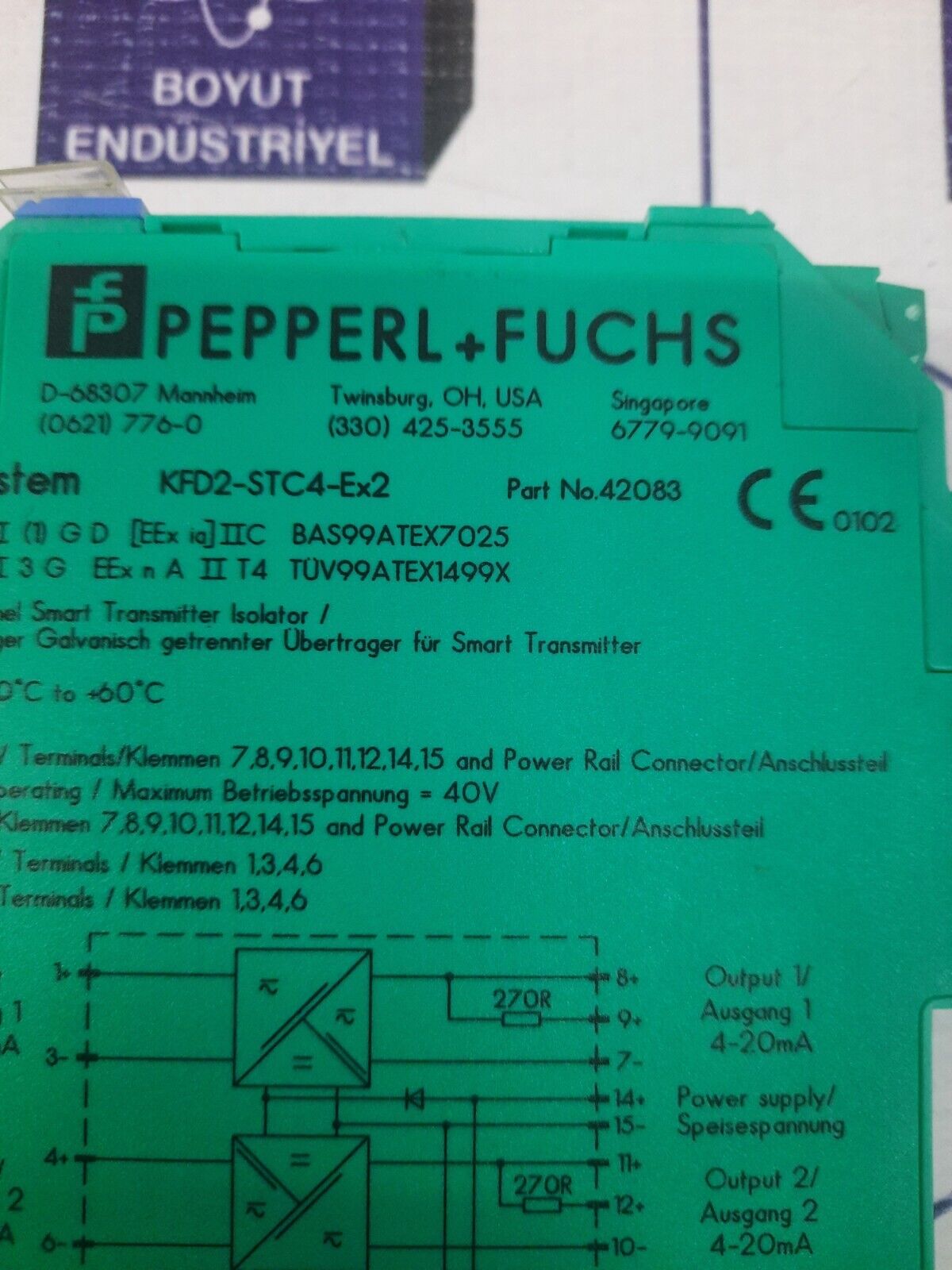 PEPPERL +FUCHS K-SYSTEM KFD2-STC4-Ex2 PART NO 42083