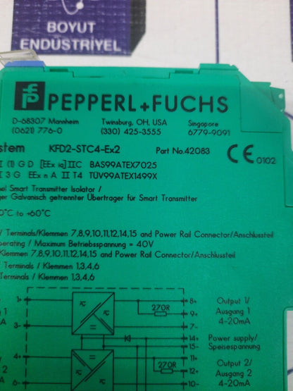 PEPPERL +FUCHS K-SYSTEM KFD2-STC4-Ex2 PART NO 42083