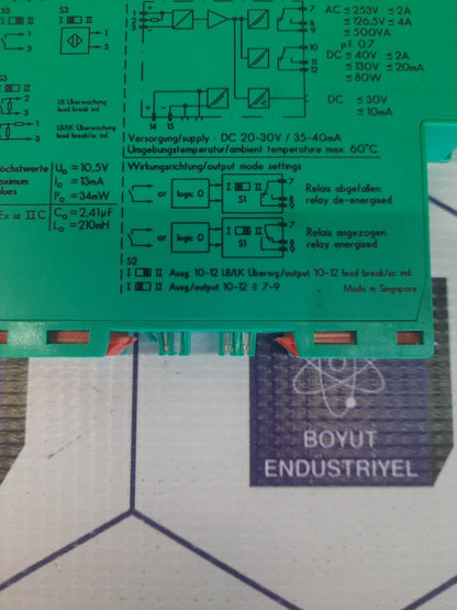 PEPPERL+FUCHS K-System KFD2-SR2-Ex1.W.LB PART NO: 132959