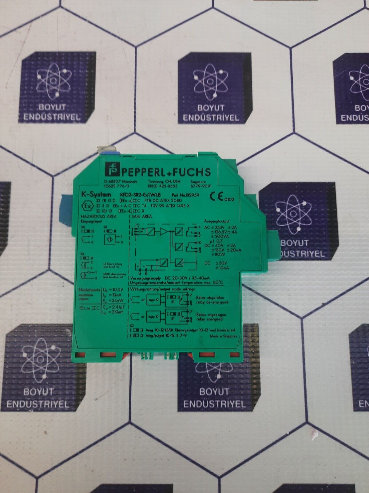 PEPPERL+FUCHS K-System KFD2-SR2-Ex1.W.LB PART NO: 132959