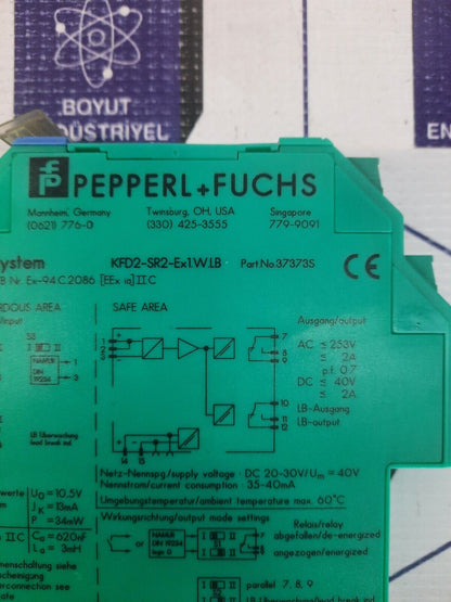 PEPPERL+FUCHS K-System KFD2-SR2-Ex1.W.LB PART NO: 37373S