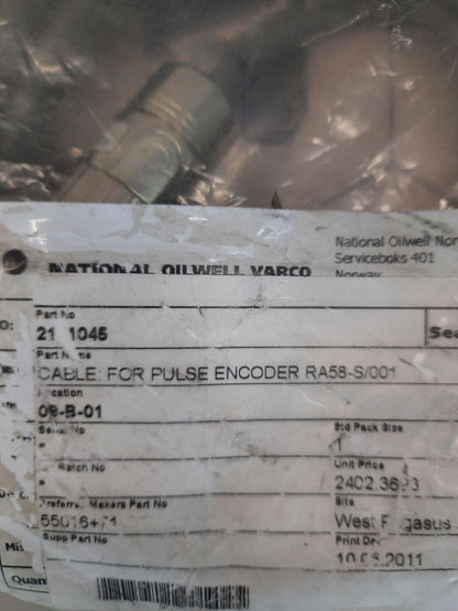 NATIONAL OILWELL VARCO RA58-S/001 CABLE FOR PULSE ENCODER