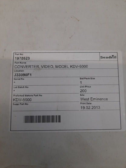 International KDV-5000 HDMI 2 output HD video converter