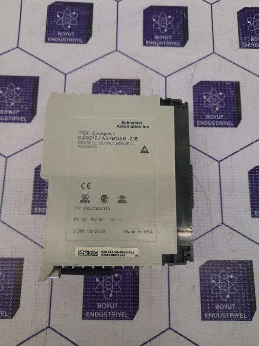 SCHNEIDER AUTOMATION DA0216/AS-BDA0-216 DISCRETE OUTPUT NON-ISOL 16X24VDC
