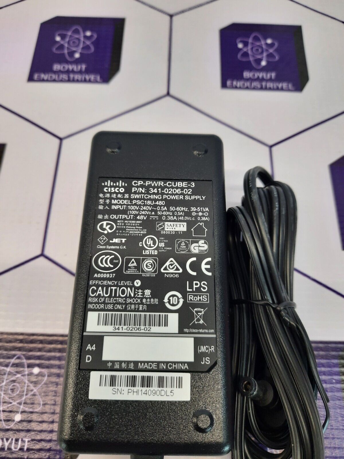 CISCO CP-PWR-CUBE-3 / PSC18U-480 POWER SUPPLY