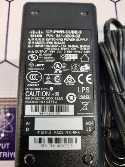 CISCO CP-PWR-CUBE-3 / PSC18U-480 POWER SUPPLY