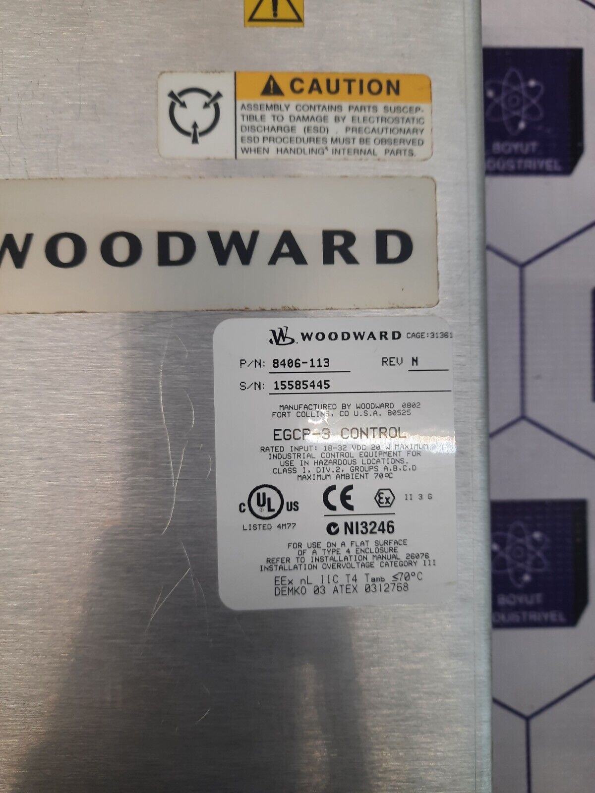 WOODWARD 8406-113 REV.H EGCP-3 DIGITAL CONTROL PANEL