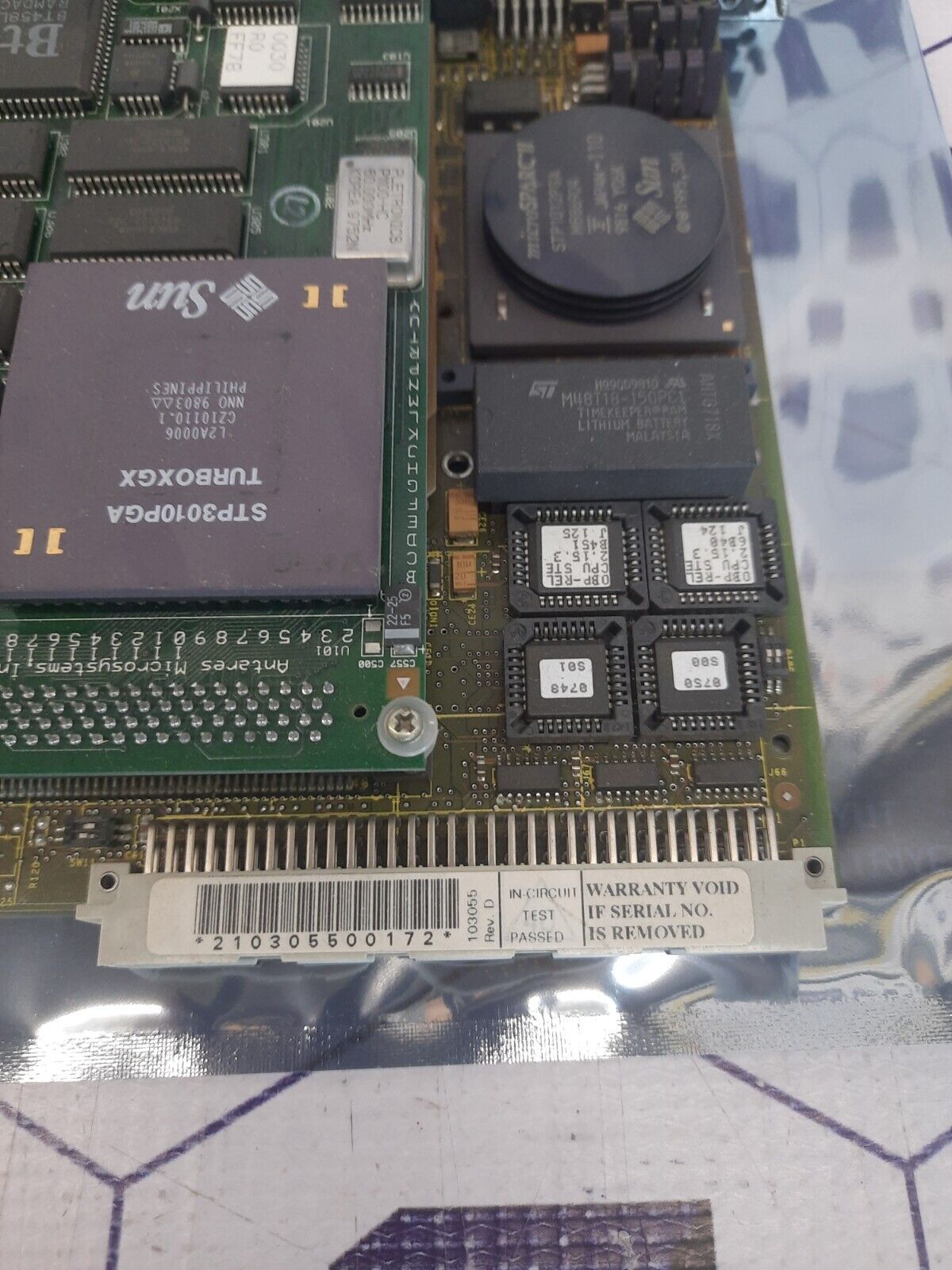 SPARC CPU-5TE/32-85-2/TGX/C7 REV.D CARD