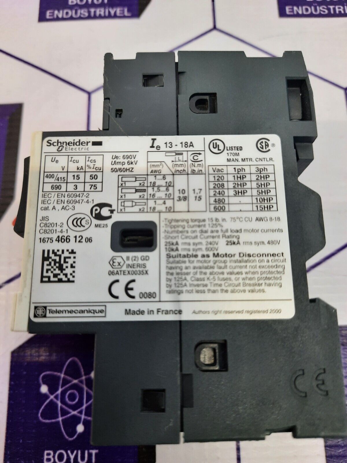 Schneider Electric GV2ME20 Contactor