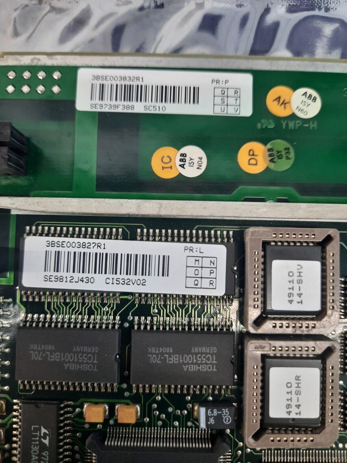 ABB 3BSE003832R1 PR:P / 3BSE003827R1 PR:L / 3BSE012869R1 PR:C CARD