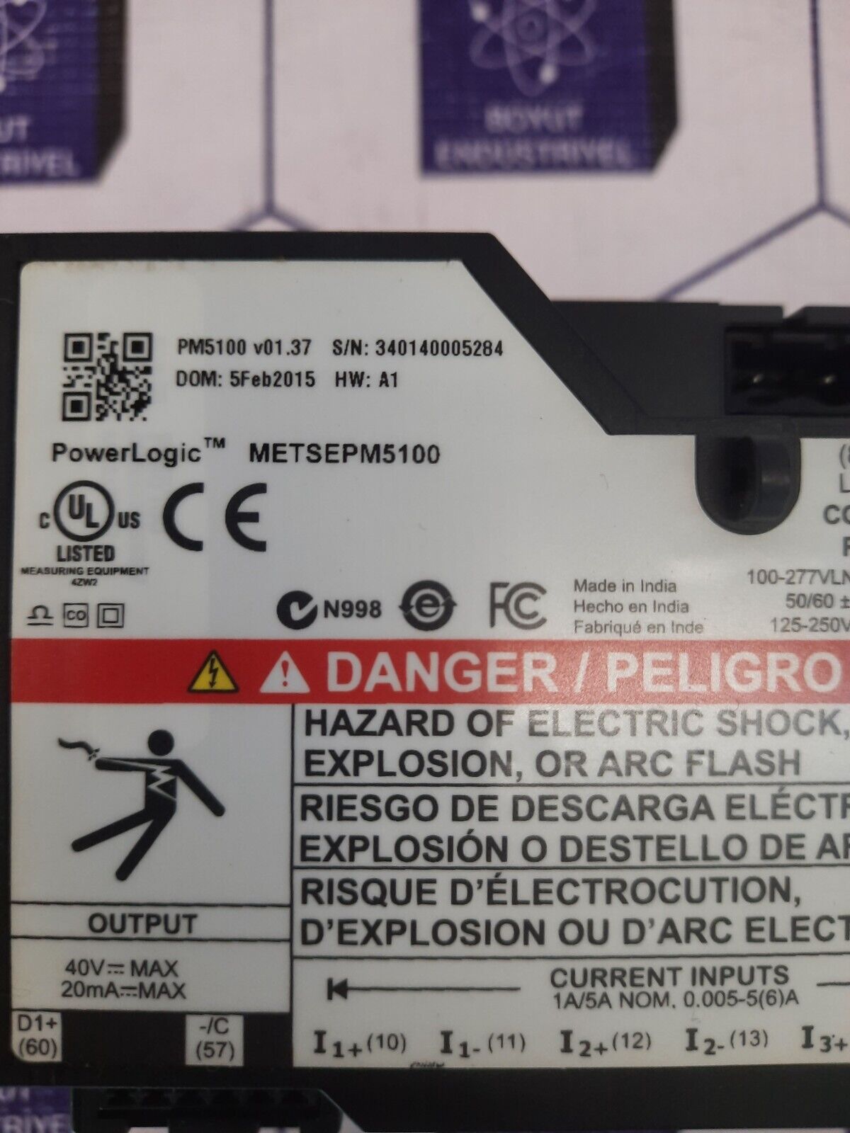 SCHNEIDER ELECTRIC METSEPM5100 POWER LOGIC
