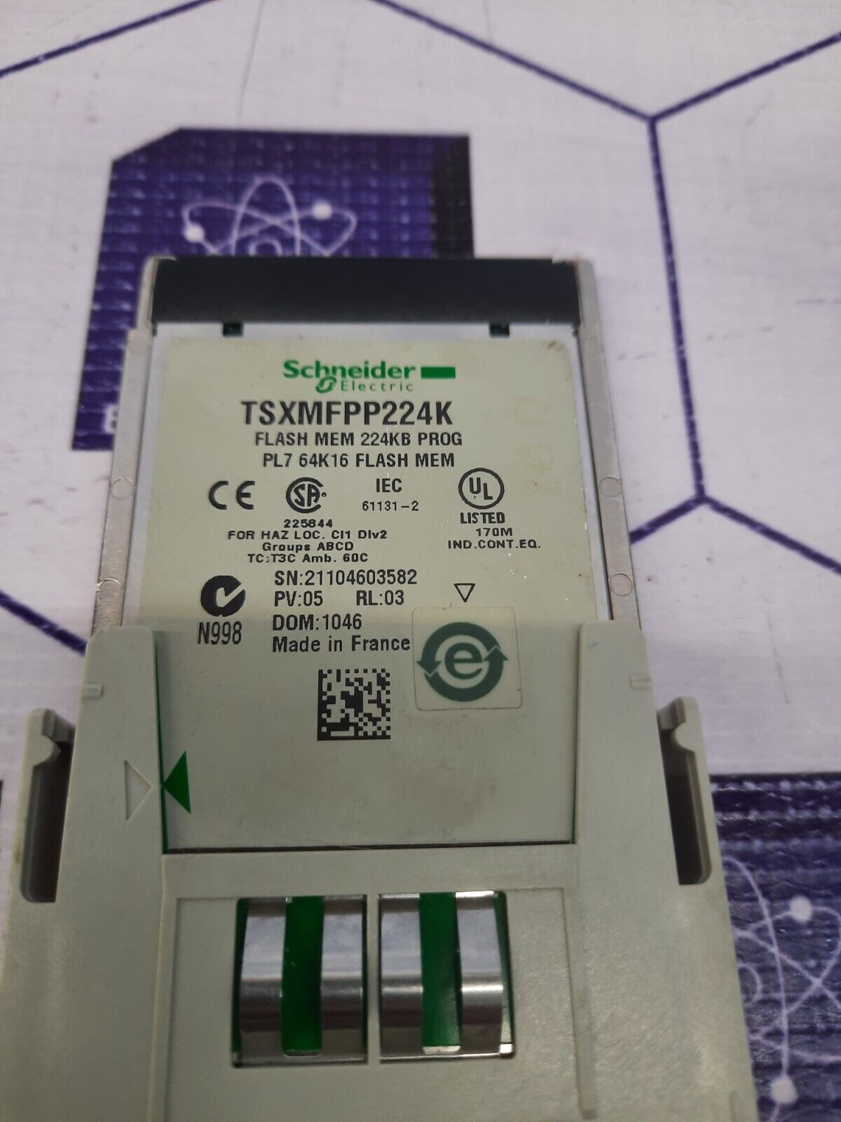 SCHNEIDER ELECTRIC TSXMFPP224K FLASH MEM 224KB PROG CARD