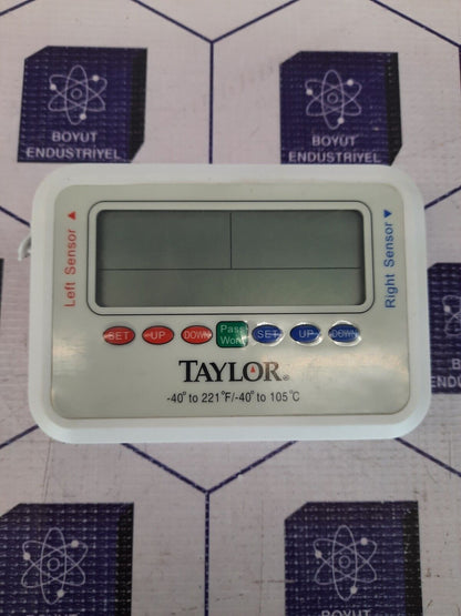 TAYLOR (-40°to 221 °F-40° to 105 °C) RECORDING THERMOMETER WITH DUAL PROBES