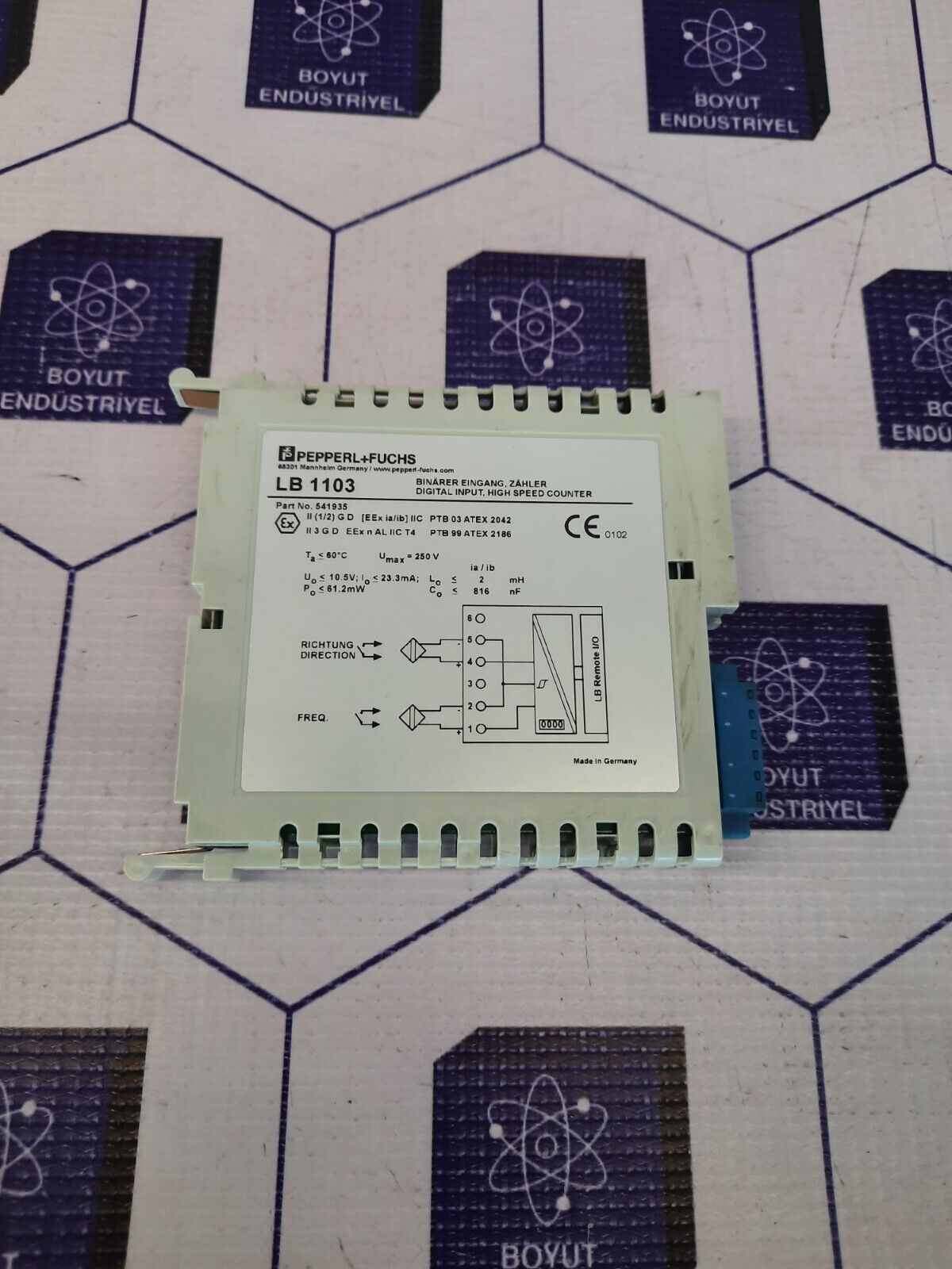 PEPPERL+FUCHS LB 1103 PART NO: 541935 POWER SUPPLY MODULE