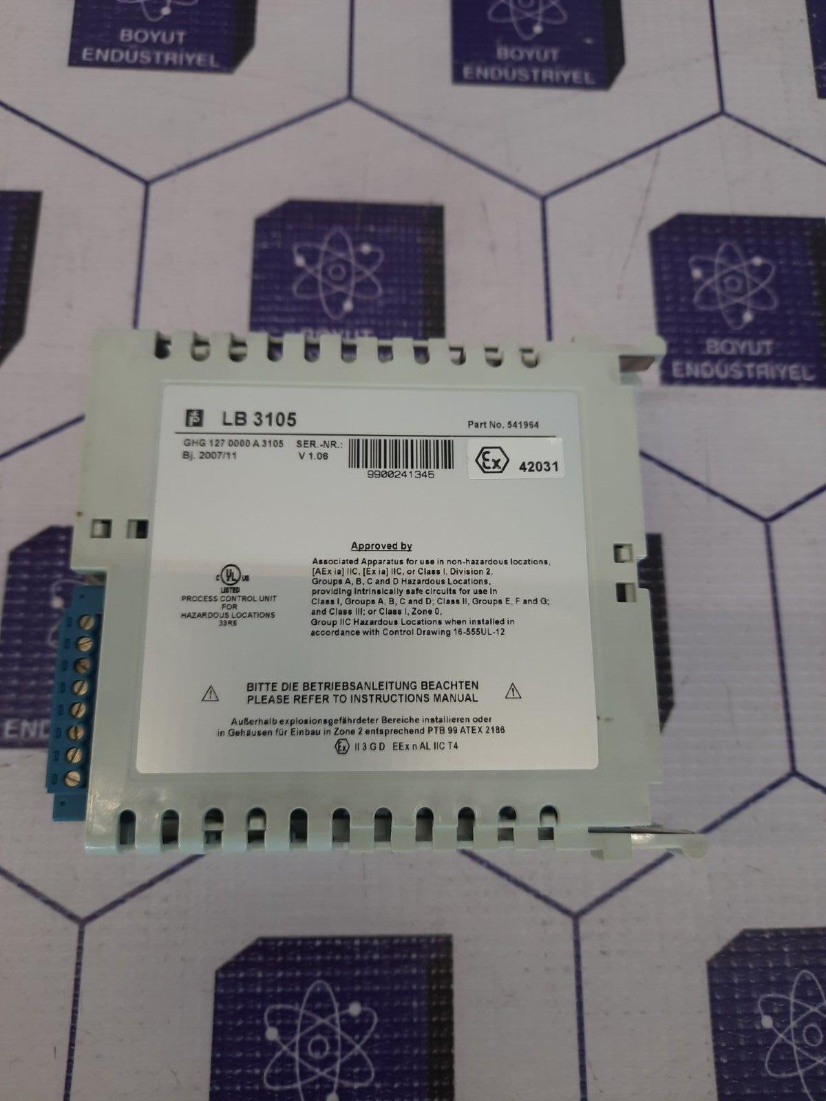 PEPPERL+FUCHS LB 3105 POWER SUPPLY MODULE