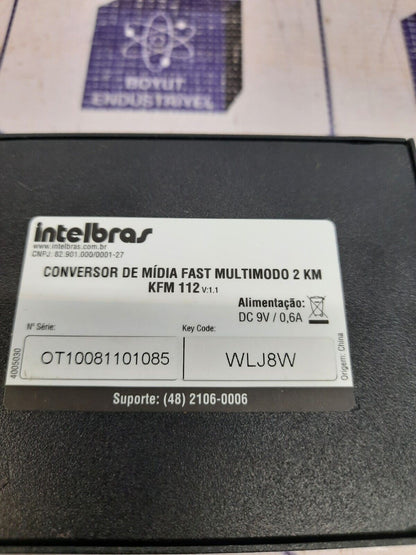Intelbras KFM 112 Fast Multimode 2 Km Media Converter