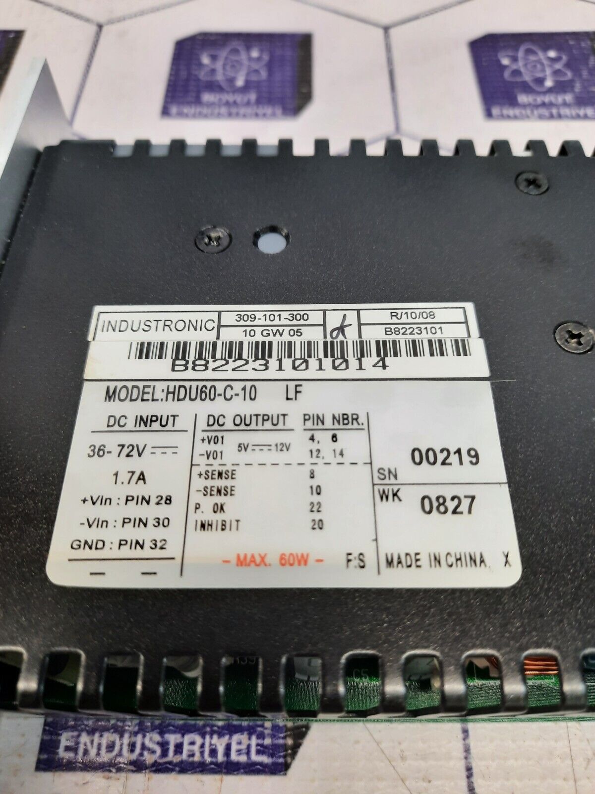 INDUSTRONIC 309-101-300 10 GW 05 DC/DC CONVERTER POWER SUPPLY